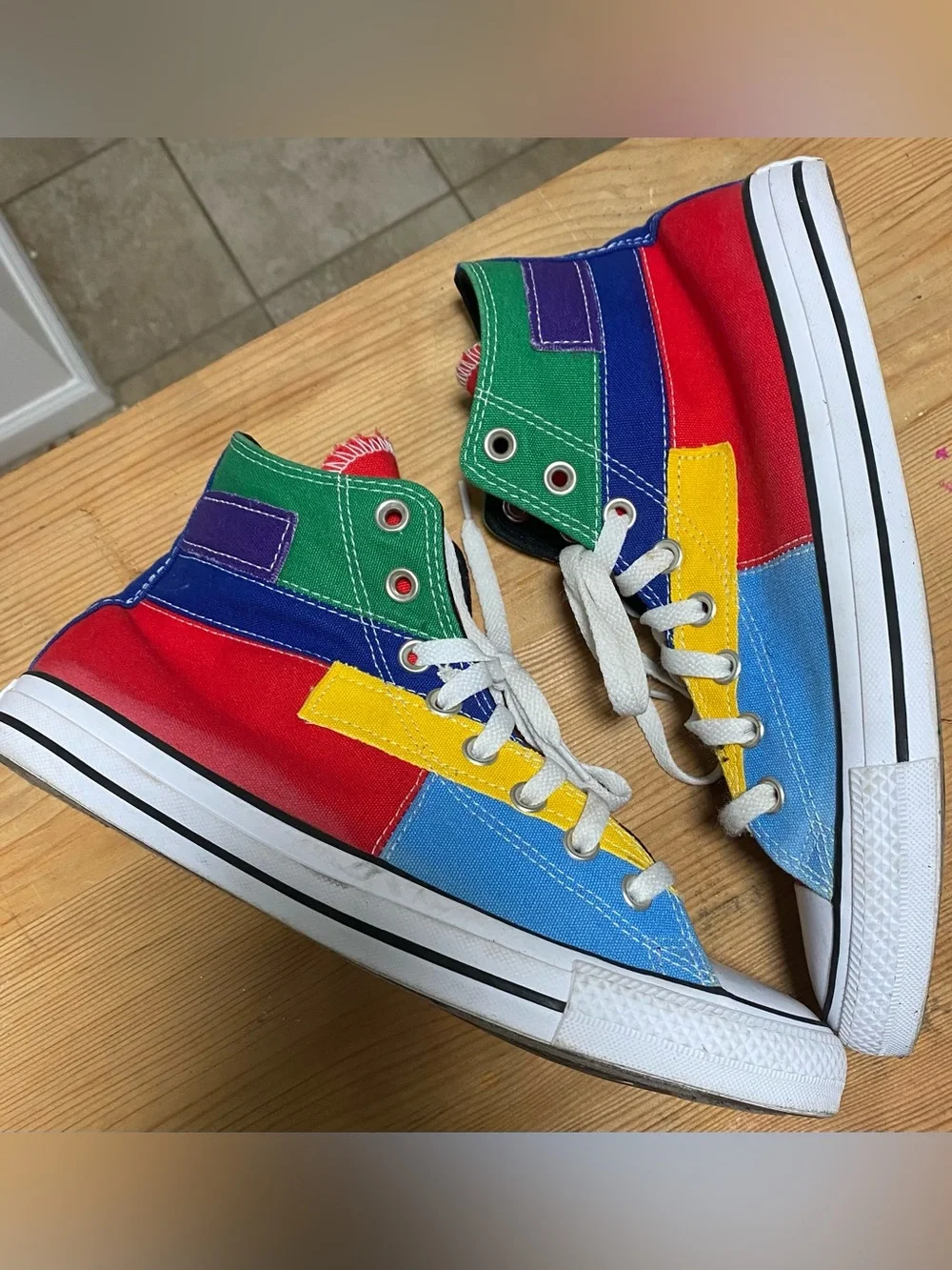 Converse Chuck Taylor All Star High “Patchwork” Men 9 Women 11